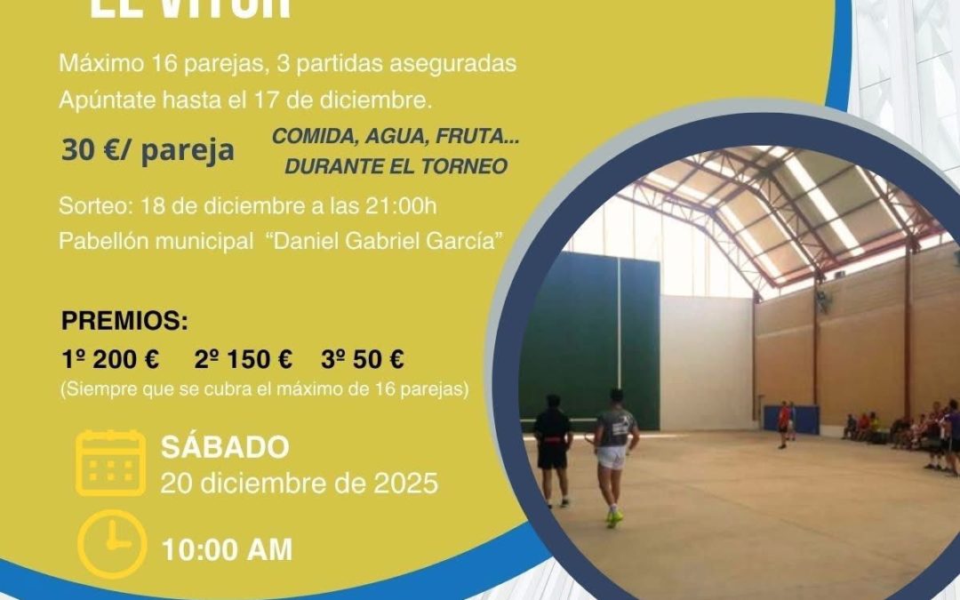 TORNEO FRONTENIS «EL VITOR»